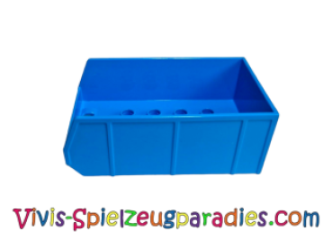 Lego Duplo tipping buckets with lip and 2 x 4 studs (13607) dark azure blue